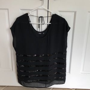 Black and sequins top